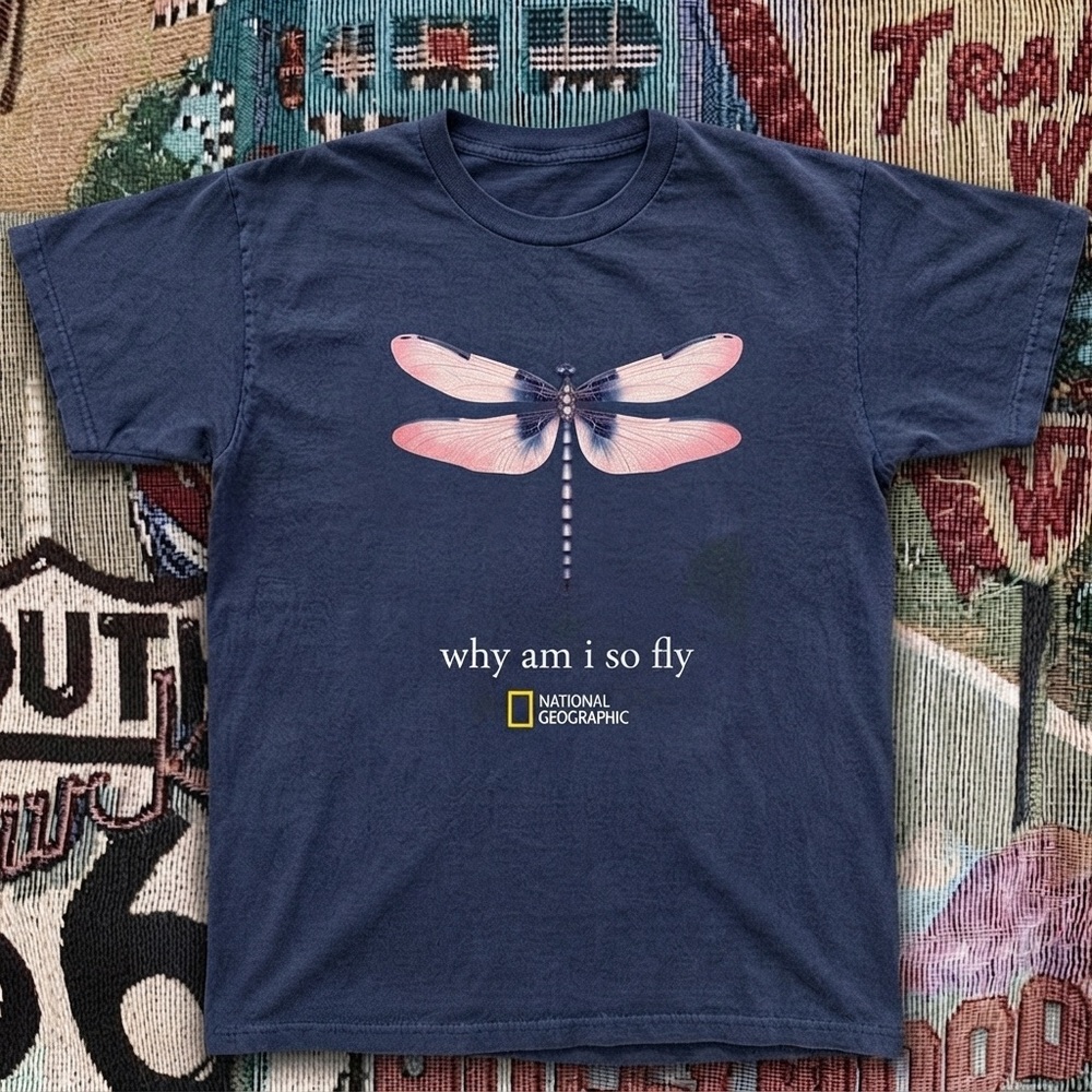 National Geographic Navy Dragonfly Graphic Tee